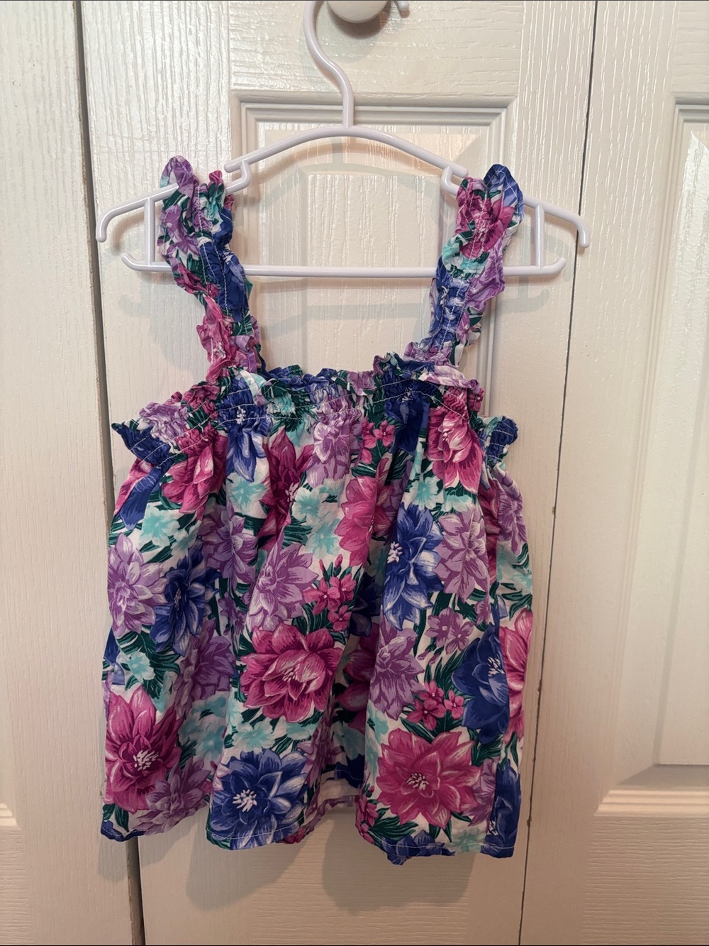 Janie and Jack Floral Tank Top in Pink, Purple, Blue, Green